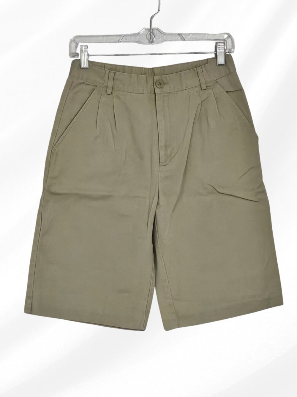 Boys Austin Khaki Pleated Front Shorts Size 16 Adjustable Waist